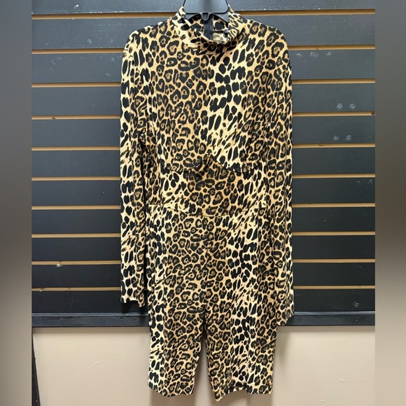 Fashion Nova Leopard Print Long Sleeve bodysuit size XL - Picture 1 of 4